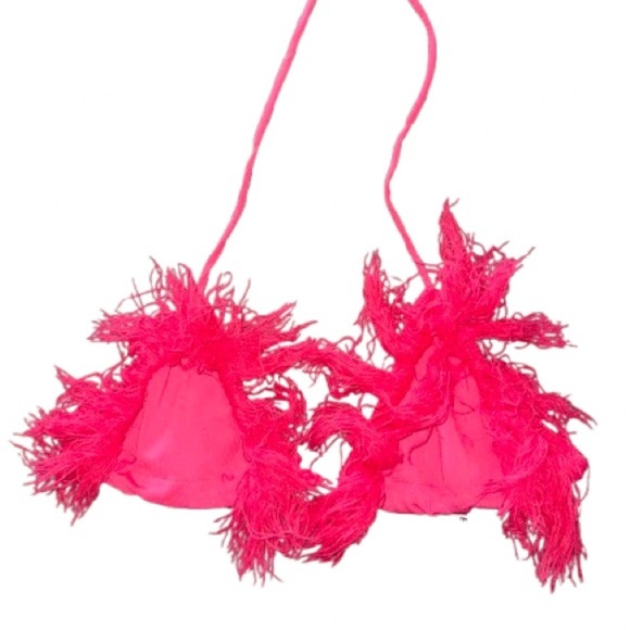 Pink Fringe Maxi Skirt - Picture 2 of 3